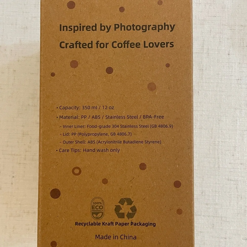 ➡️ Tmango Camera Lens Mug - Black and Brown